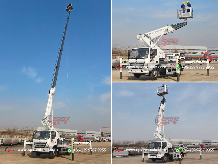 32M Telescopic Aerial Truck FOTON - Lift to Different Height